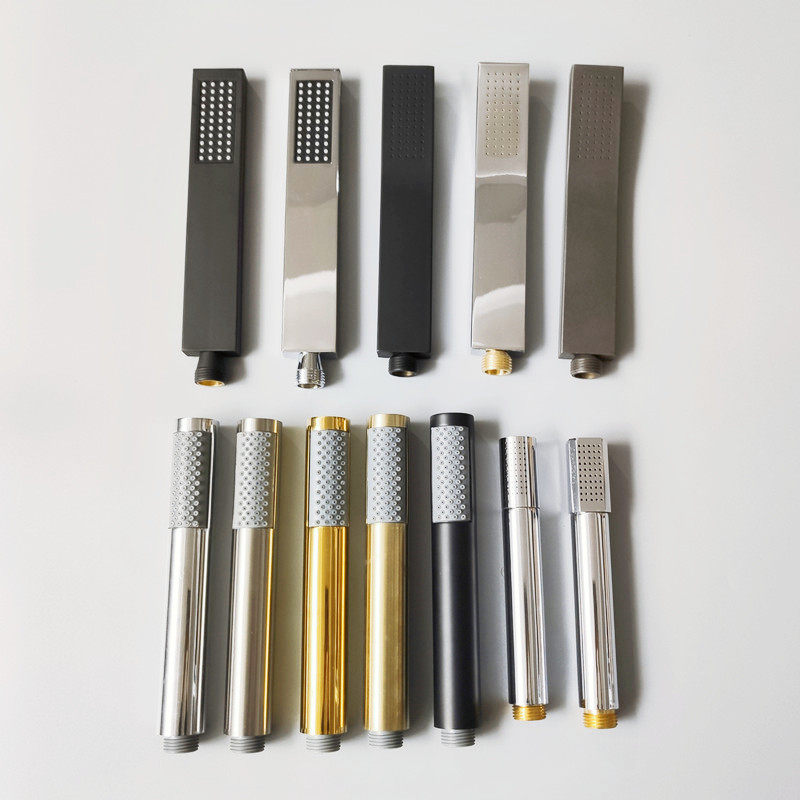 钢制长条花洒喷头圆棍棒形洗澡淋蓬头 洗澡淋浴手持喷头 方形黑色,家庭/个人清洁工具,花洒/淋蓬头,淘宝优惠券,粉丝福利购,淘宝优惠卷