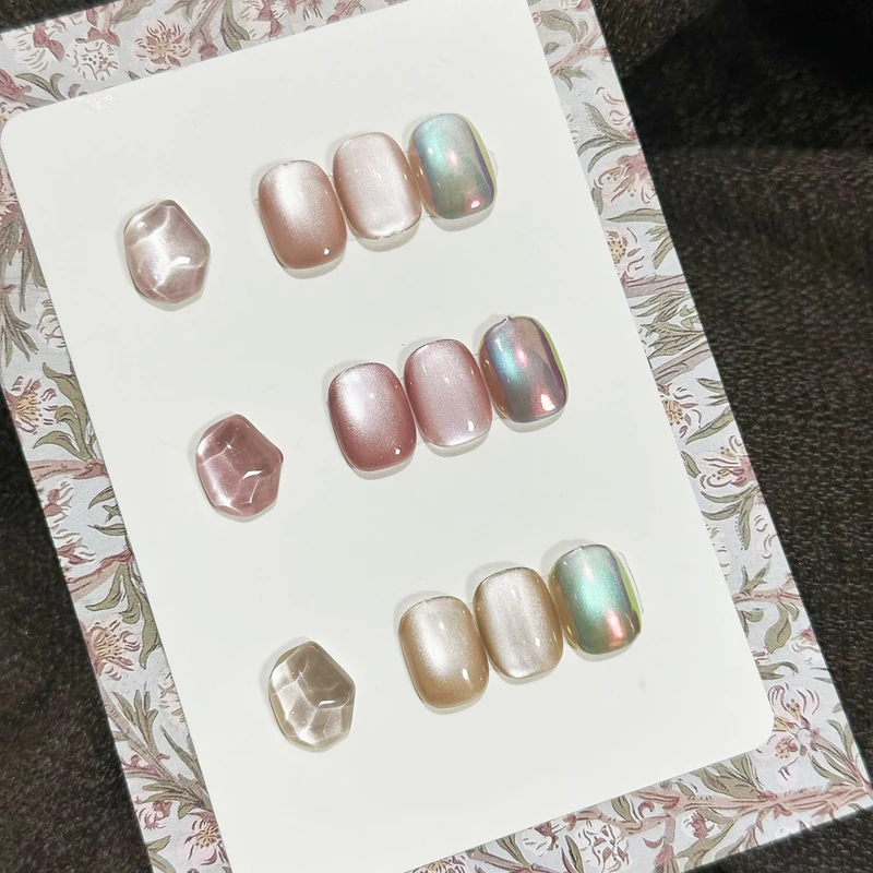 【有点甜】冰晶瓷白玻璃珠猫眼15ml初秋裸肤超高密显白甲油胶瓶装