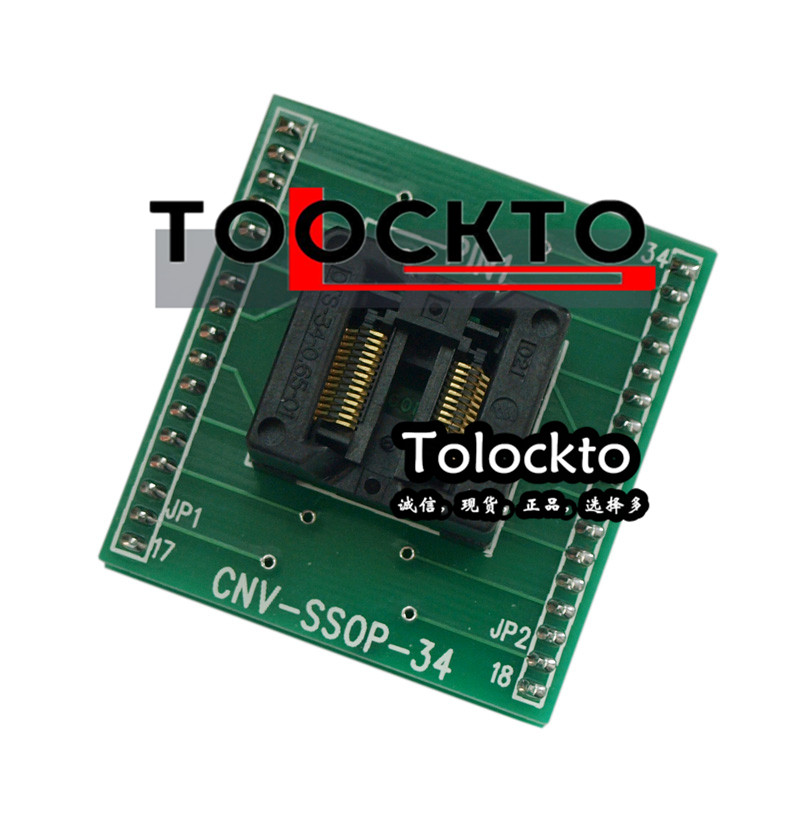 SSOP28(34)CNV-SSOP34-DIP OTS-34-0.65-01烧录座/ 测试座/转换座