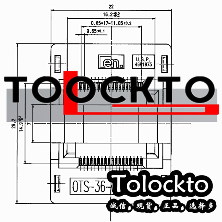 SSOP36原装日本Enplas品牌IC测试烧录编程器座OTS-36-0.65-02插座