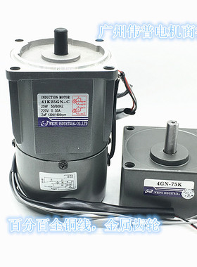伟普交流马达\电机M425-402M\4IK25RGN-CM\4IK25GN-CM\25W刹车