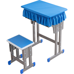 小学生桌布弹力课桌套罩长方形学校书桌垫蓝色儿童学习防水课桌布