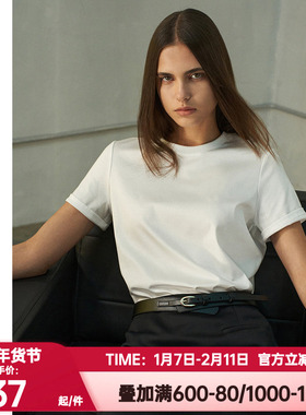 爱慕·CHUANG正品不染女春夏棉质双面布圆领短袖T恤上衣CA721241