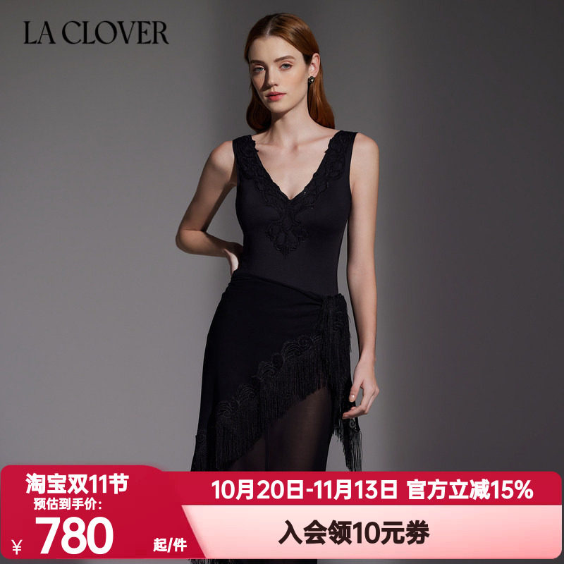 La Clover兰卡文正品旅游女海岛漫游系列连体泳衣V领性感LC68XP1