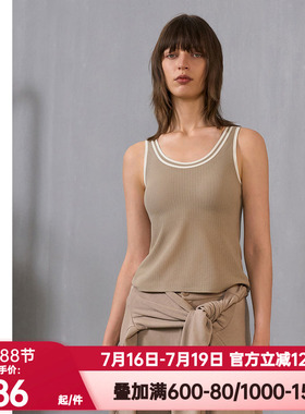 爱慕·CHUANG正品春秋季明动5女士宽肩圆领带杯打底背心CA721361