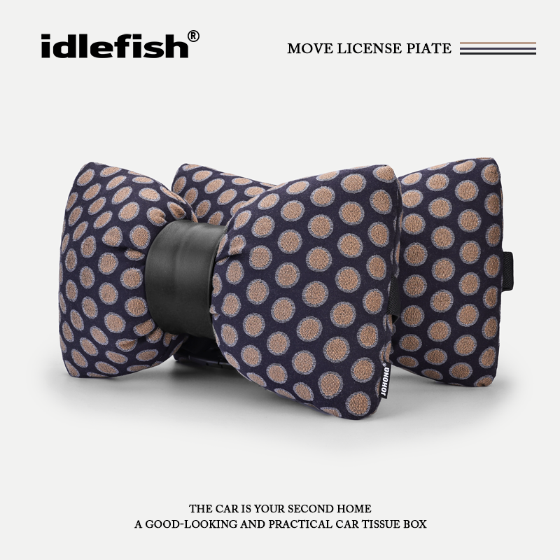 IDLEFISH丨莫奈蓝波点汽车头枕车载座椅护颈枕创意车内用枕头装饰
