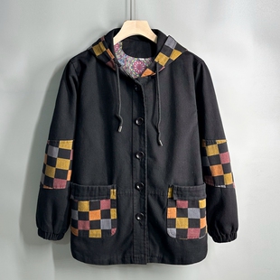 妈妈外套春秋2026新款纯棉上衣大码款风衣中老年人女春装牛仔外套