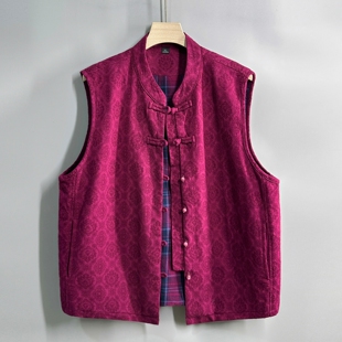 中老年人马甲女春秋2026新款纯棉坎肩外套妈妈奶奶装女款外穿背心