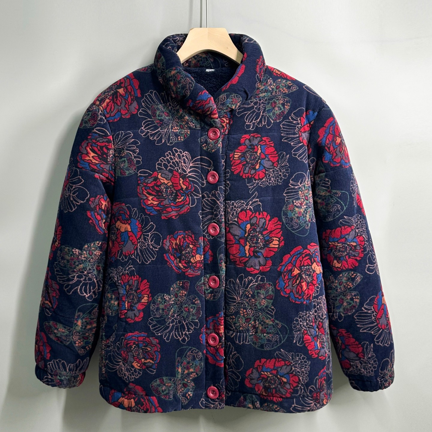 中老年妈妈冬季加肥加厚加绒棉袄