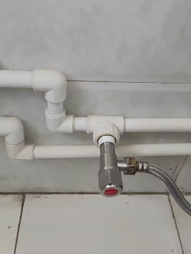 全铜不锈钢三角阀一进二出热水器开关三通止水阀门八字阀家用加厚