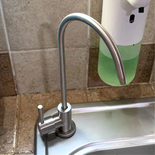 加长净水机专用细水嘴加厚水龙头家用鹅颈配件304不锈钢厨房直饮