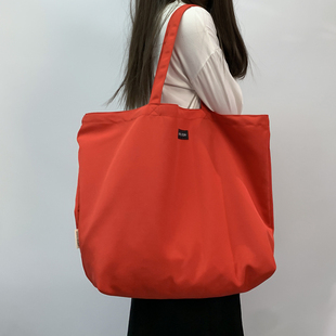 简约实用大容量日常出行百搭韩系ins慵懒通勤帆布托特包松弛感