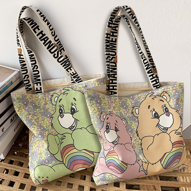 大号帆布包包女2024夏天新款单肩手提大容量韩版潮流小众原创包袋