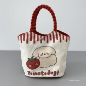 2025新款 韩系百搭ins氛围感可爱小狗大容量少女通勤简约手提帆布