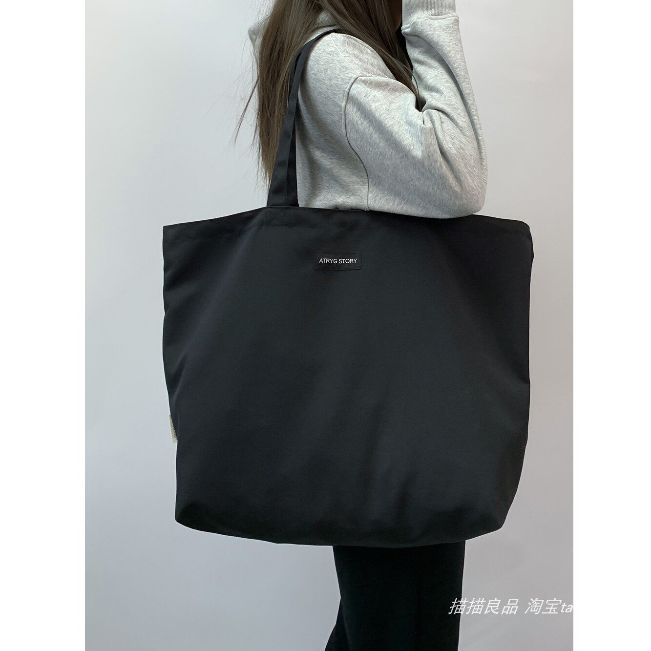 2025新款韩系百搭ins超大号简约大容量少女通勤单肩手提帆布包