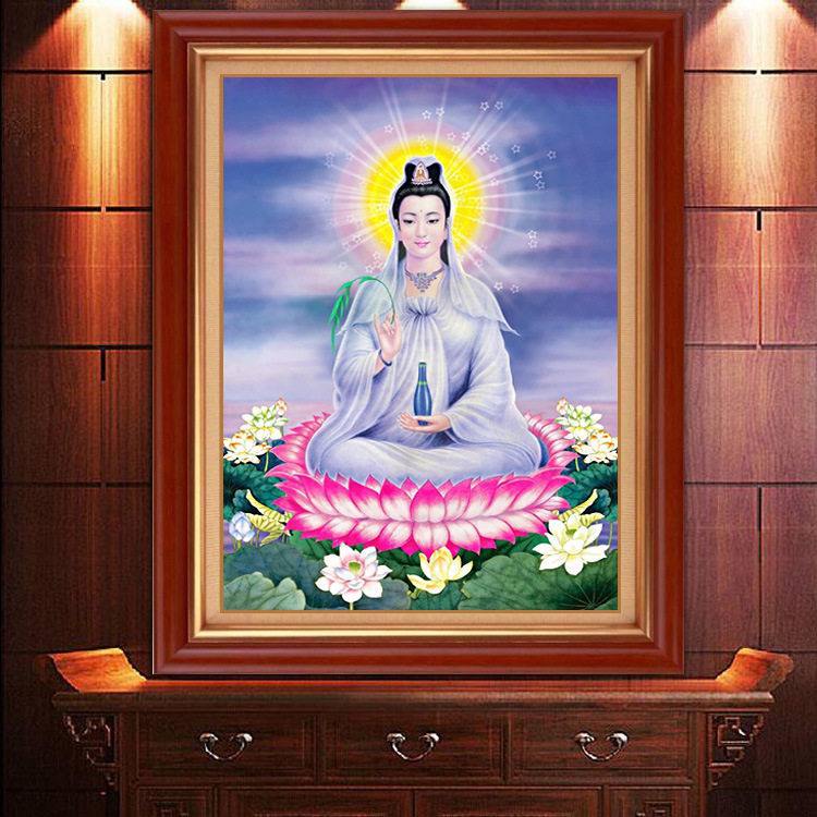 钻石绣2024年新款满钻钻石画观音观音钻石十字绣点钻绣贴钻画客厅,居家布艺,钻石绣,淘宝优惠券,粉丝福利购,淘宝优惠卷