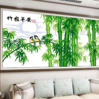 钻石绣2024年新款满钻点钻十字绣竹子竹叶点钻十字绣,居家布艺,钻石绣,淘宝优惠券,粉丝福利购,淘宝优惠卷
