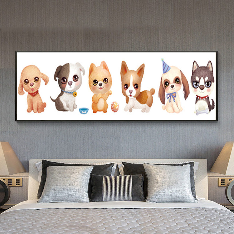 钻石绣2024年新款满钻创意卧室床头卡通萌宠贴钻十字绣AL1084,居家布艺,钻石绣,淘宝优惠券,粉丝福利购,淘宝优惠卷