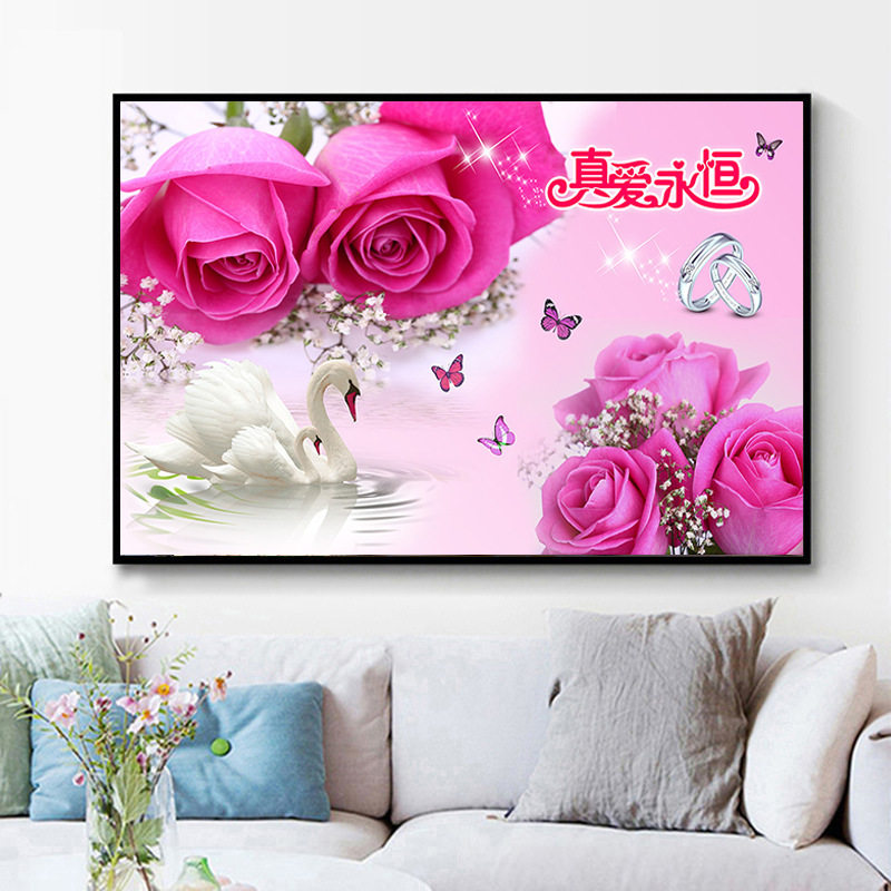 钻石绣2024年新款满钻卧室花卉欧式现代浪漫婚庆花瓶点钻十字绣客,居家布艺,钻石绣,淘宝优惠券,粉丝福利购,淘宝优惠卷