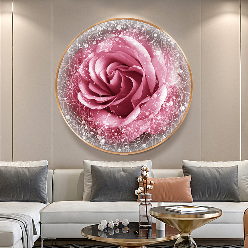 钻石绣2024年新款满钻新中式圆形5d钻石画石绣贴钻十字绣现代餐厅,居家布艺,钻石绣,淘宝优惠券,粉丝福利购,淘宝优惠卷