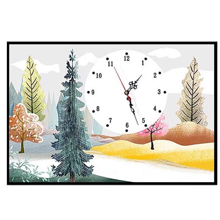 钻石绣2024年新款满钻风景松树钟表点钻十字绣,居家布艺,钻石绣,淘宝优惠券,粉丝福利购,淘宝优惠卷