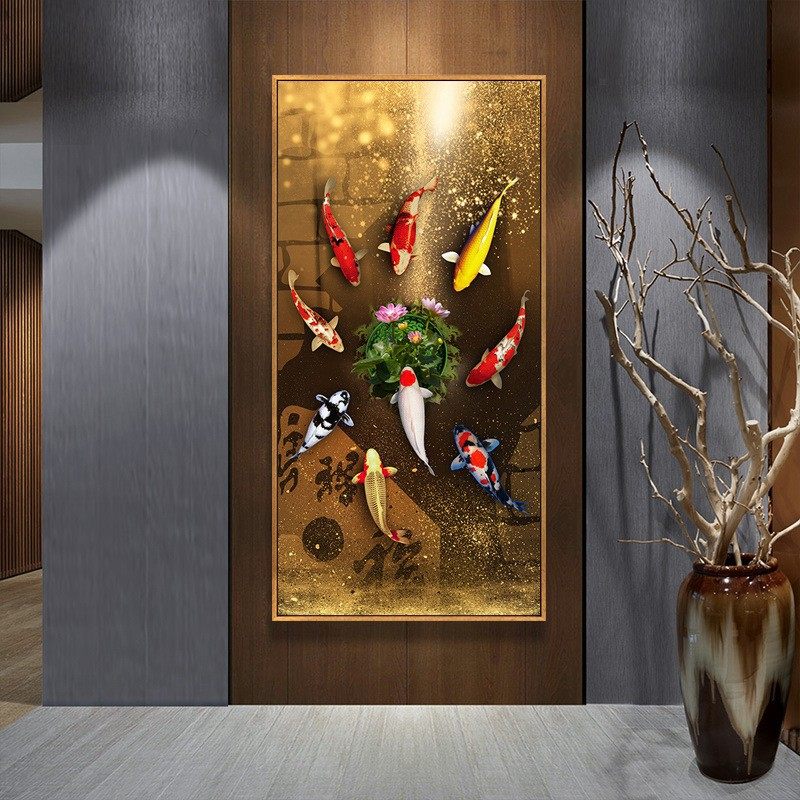 钻石绣2024年新款满钻九鱼图点钻十字绣全贴,居家布艺,钻石绣,淘宝优惠券,粉丝福利购,淘宝优惠卷