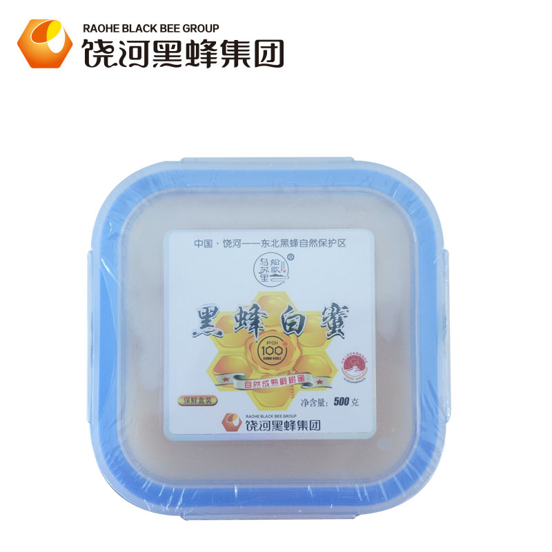 饶河东北黑蜂蜂蜜纯正天然椴树蜜100+椴树雪蜜500克装自然成熟蜜