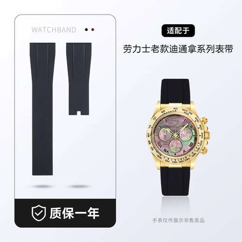 迪通拿20mm氟橡胶手表带