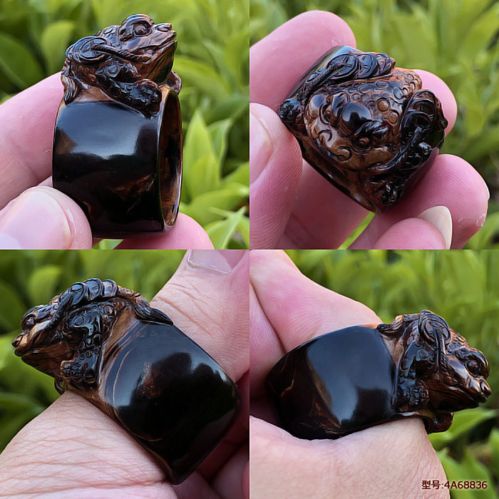 指环血柳大拇指把玩蟾蜍包邮