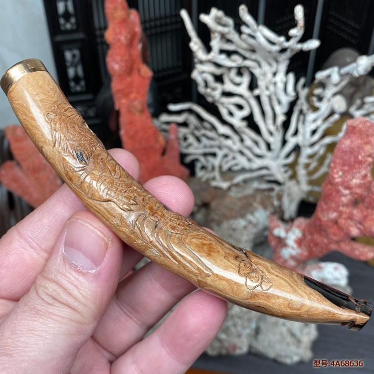 海柳天然保真原色烟嘴老虎