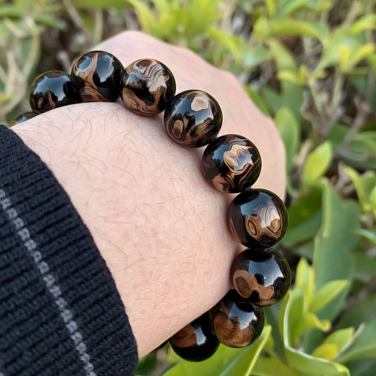 神木阁海柳手串生日礼品送情侣男生圆珠佛珠收藏级鬼脸纹14mm包邮