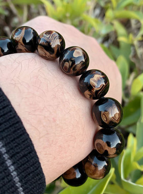 神木阁海柳手串生日礼品送情侣男生圆珠佛珠收藏级鬼脸纹14mm包邮