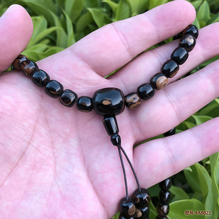 天然海柳手串首饰桶珠男女礼物情侣佛珠念珠108颗8x8mm天眼纹 包邮