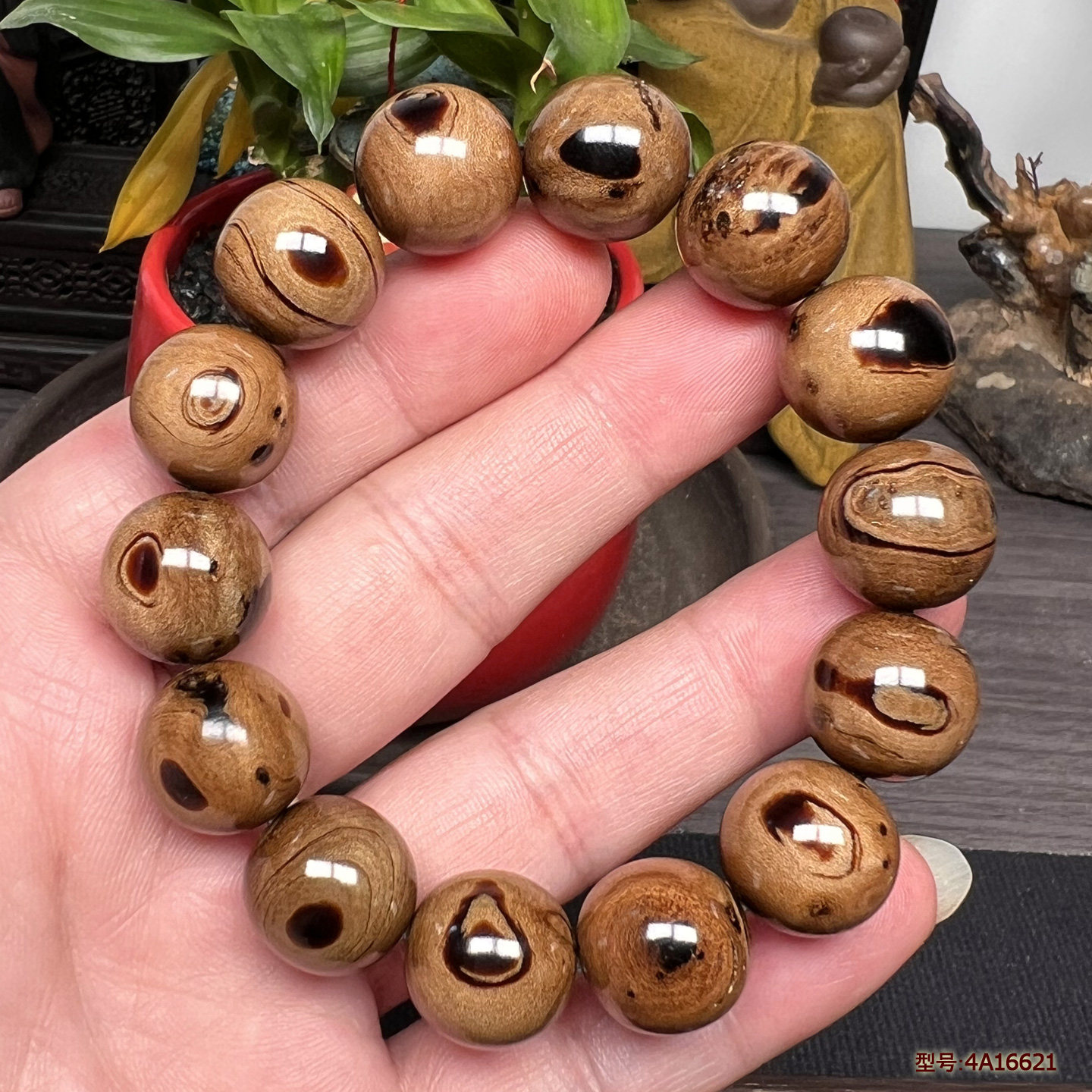 保真天然海柳16mm佛珠手串