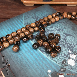 黑珊瑚海柳文玩手串佛珠念珠多宝首饰配搭桶珠10X10mm一只价 包邮
