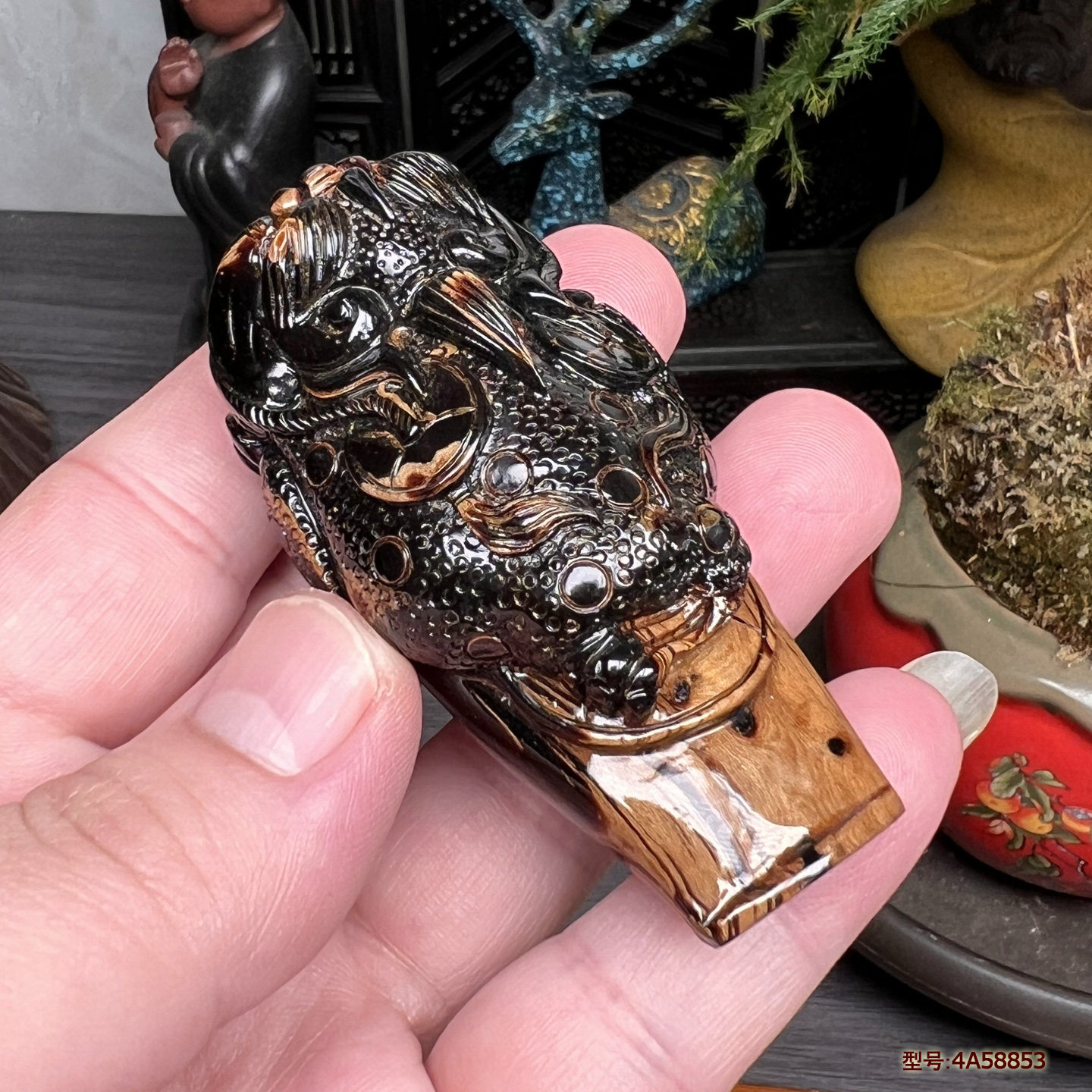 天然保真海柳烟嘴拉杆活性炭过滤器可清洗粗中细三用蟾蜍招财金蟾