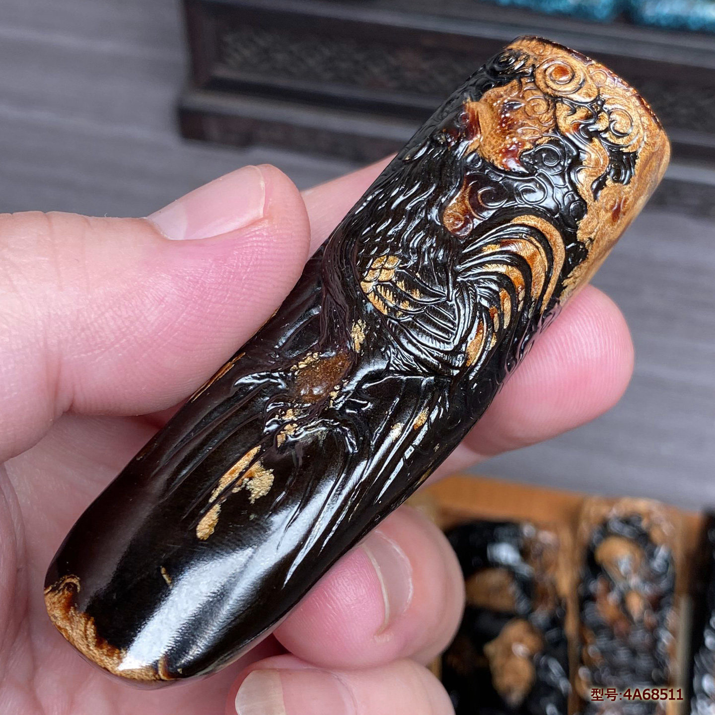 天然保真海柳烟嘴复古风公鸡