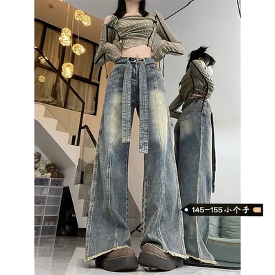 小个子长裤适中牛仔布2025春夏季