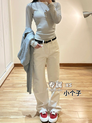 小个子长裤适中牛仔布2024春夏季