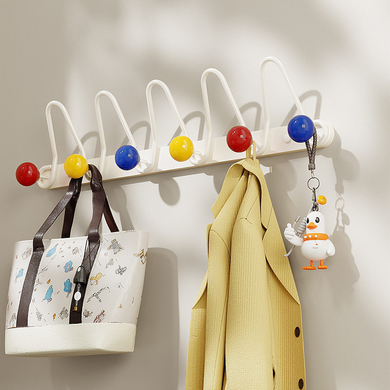 创意墙上挂钩免打孔金属客厅卧室壁挂衣帽架衣服包包收纳置物架