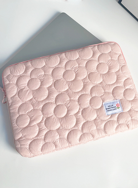 ins日系简约花朵笔记本内胆包适用苹果macbookair13.3平板ipad11寸收纳包联想华为pro14.2荣耀笔记本16保护套