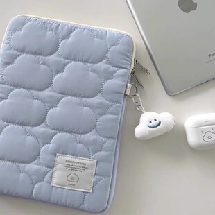 简约云朵平板收纳包11寸苹果ipadair5携带包小米华为11.5保护套14