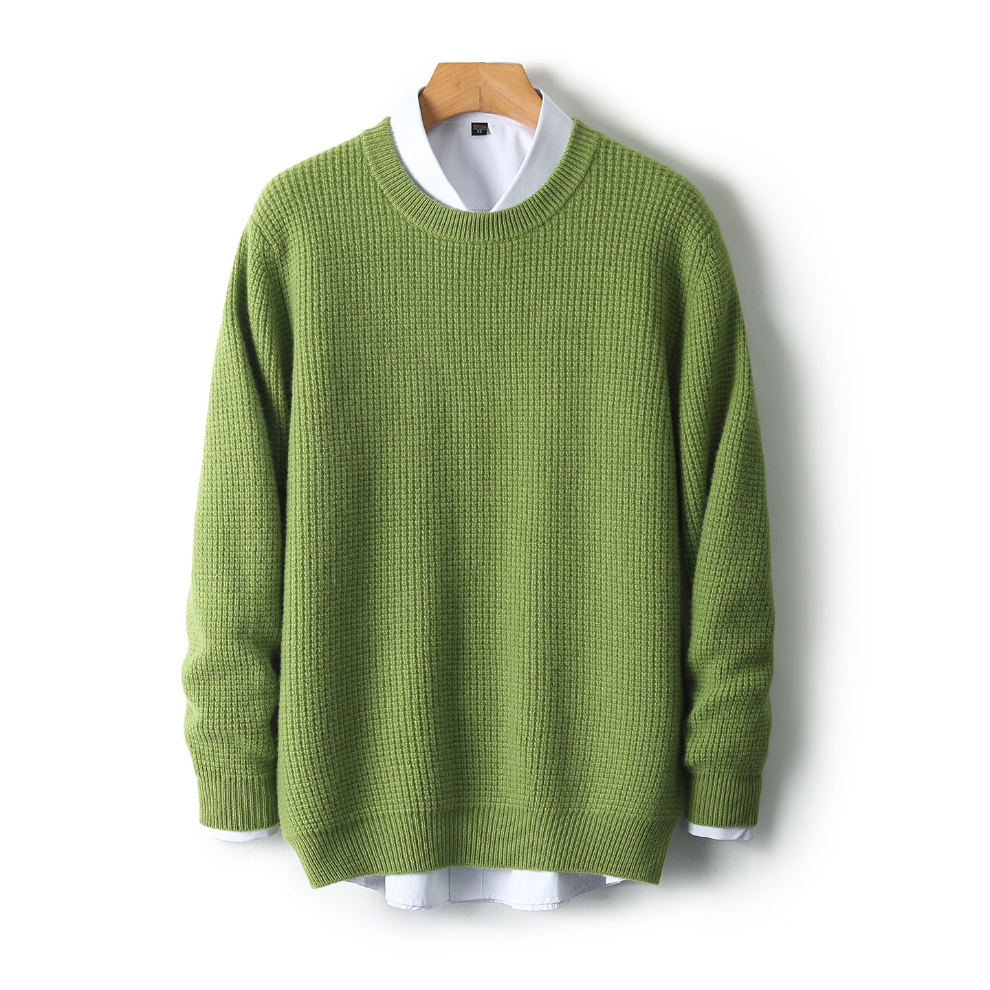 秋冬新款男圆领保暖羊毛打底衫