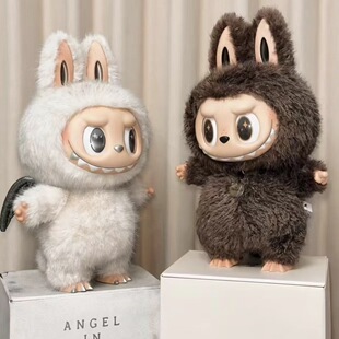 POPMART泡泡玛特ZIMOMO大天使/大首领labubu搪胶毛绒公仔58CM