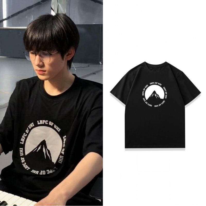 宋亚轩同款潮牌复古雪山短袖T恤