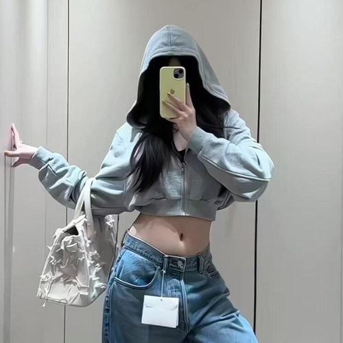 直邮ALO女士连帽短款外套