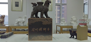 沧州铁狮子镇海吼15斤铸铁大摆件升级修复版祥云尾瑞兽
