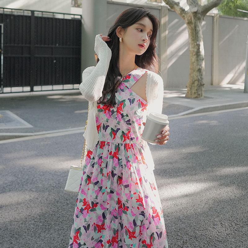 红色娃娃领连衣裙女2025春夏新款大码宽松甜美小个子百褶衬衫裙子,女装连衣裙,铱本正襟