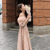 大货已出现货碎花露肩连衣裙高点击长裙新款P115K168，女装连衣裙，铱本正襟