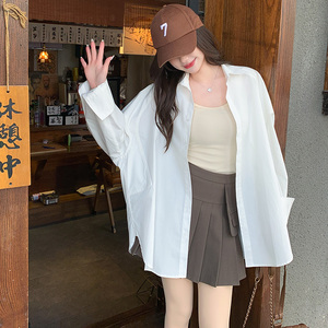 韩版设计感休闲衬衫外套女2025春秋季新款法式宽松显瘦慵懒风上衣图片